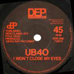 UB40  I Won't Close My Eyes