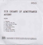 Six Organs Of Admittance  Ascent