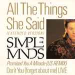 Simple Minds All The Things She Said (Extended Version)