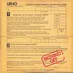UB40 Signing Off